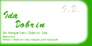 ida dobrin business card